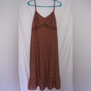 70s pattern long dress Brand: LOFT